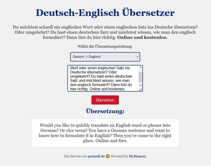 deutsch englisch