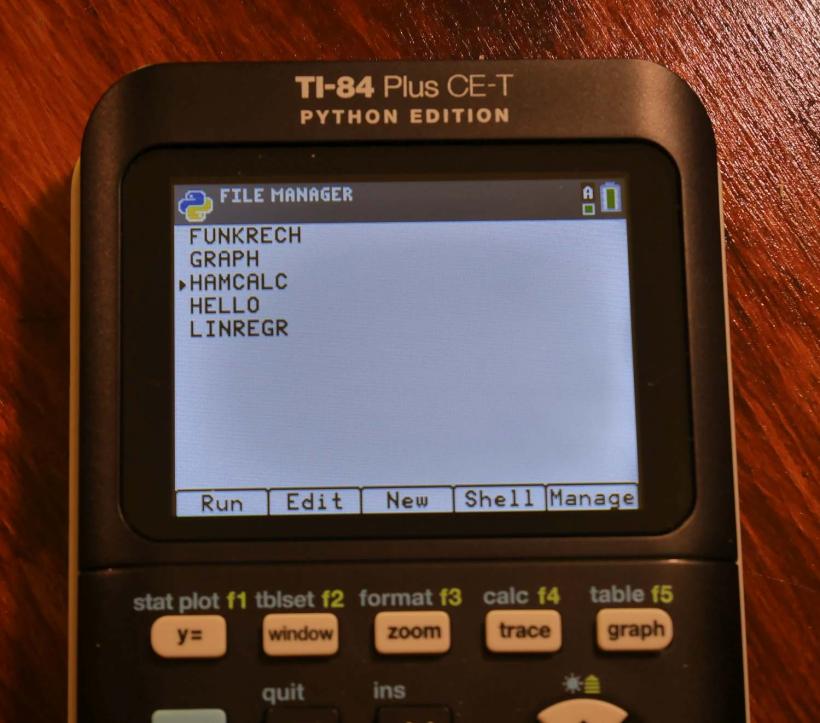 ham calculator ti-84 python