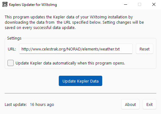 wxtoimg kepler updater