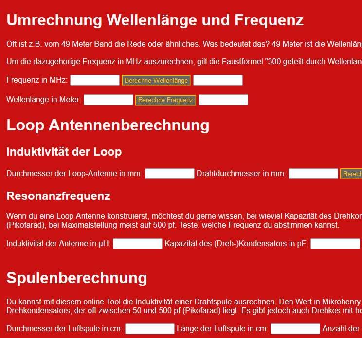 funkrechner loop resonanzfrequenz spule