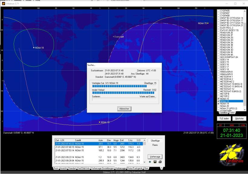 orbitron satelliten tracking verfolgung