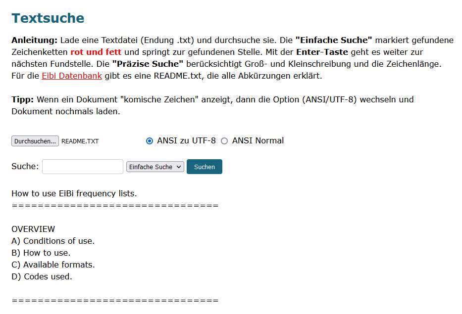 text suche