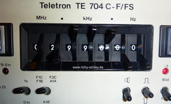 teletron 704 frequenzeingabe frequenzanzeige